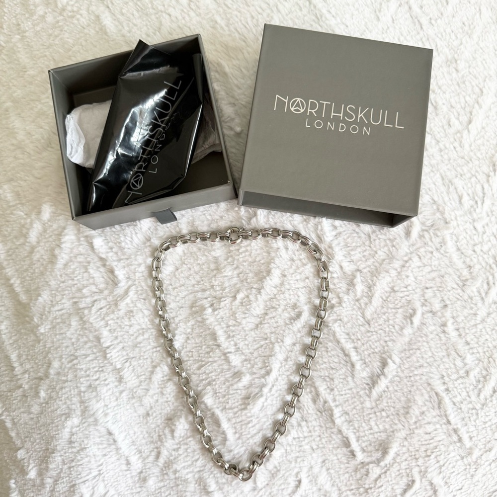 Northskull London Lydia Tomlinson Racine Silver Chain Necklace NIB